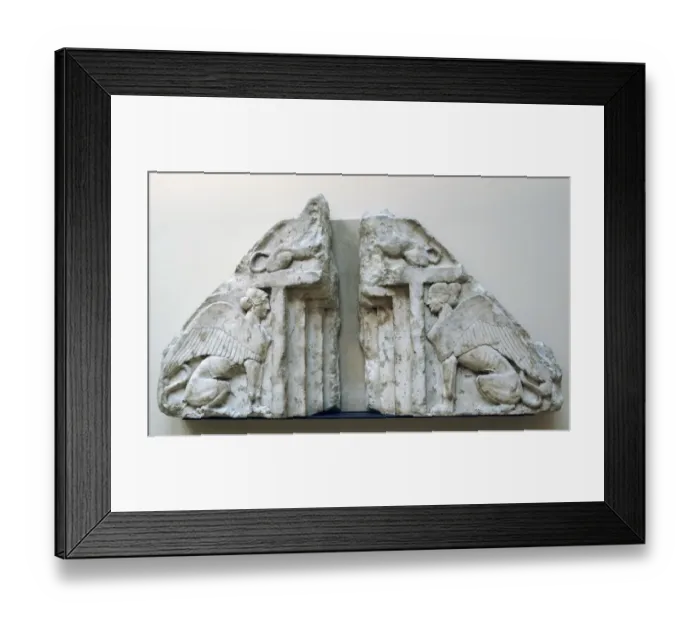 Framed Print : Early Classical. Guardian Sphinxes. 5th BC. Lycian. Xanthos Framed Print : Early Classical. Guardian Sphinxes. 5th BC. Lycian. Xanthos