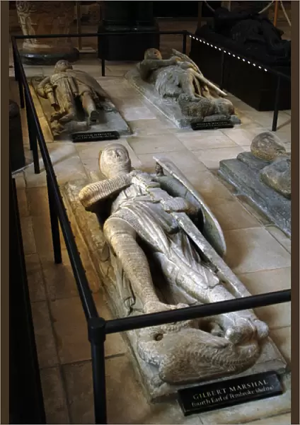 England. London. Temple Church. 12th C. Tomb effigies of the