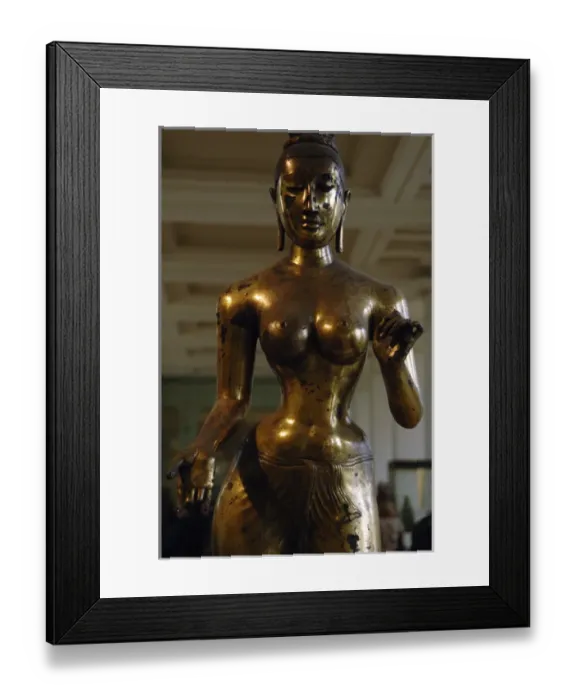 Framed Print : Buddhist goddess, Tara. Bronze statue. 8th century. From Sri Framed Print : Buddhist goddess, Tara. Bronze statue. 8th century. From Sri
