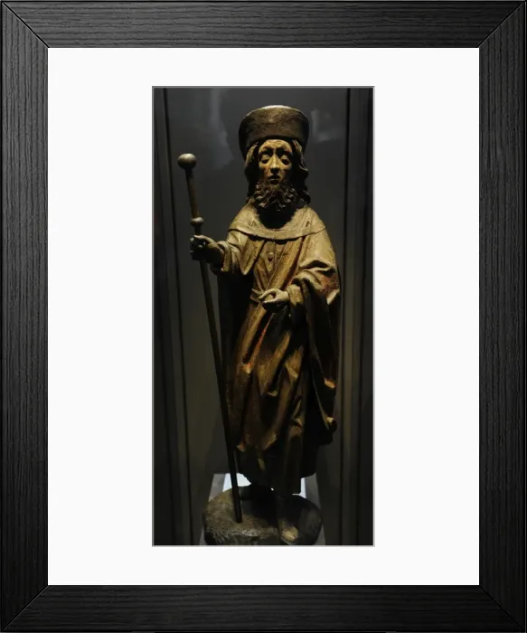 Framed Print : Sculpture of a pilgrim. Zuid-Duitsland (Southern Germany), 1 Framed Print : Sculpture of a pilgrim. Zuid-Duitsland (Southern Germany), 1