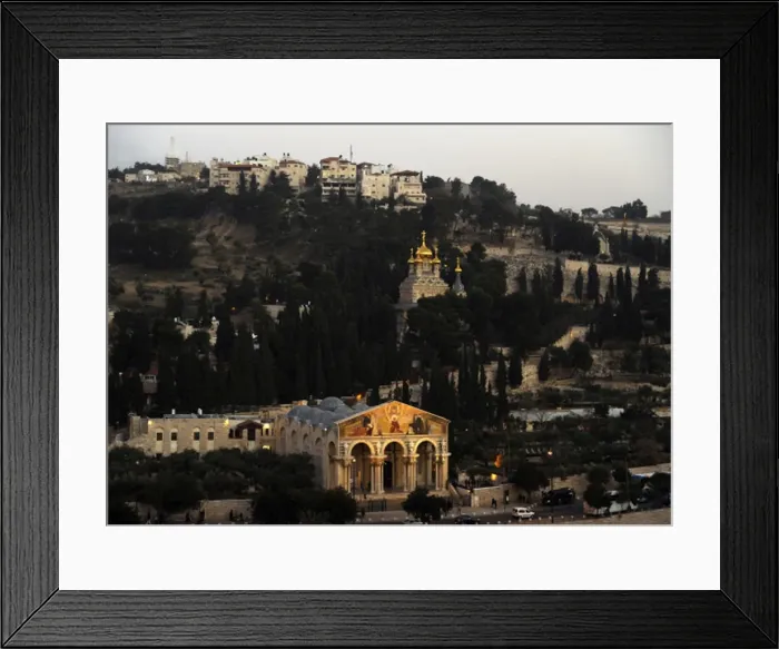 Framed Print : Israel. Jerusalem. Church of the All Nations and the Garden Framed Print : Israel. Jerusalem. Church of the All Nations and the Garden