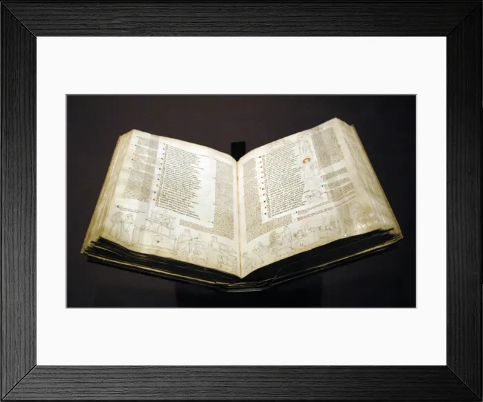 Framed Print : Dante Alighieri (1265-1321). Divine Comedy with commentary b Framed Print : Dante Alighieri (1265-1321). Divine Comedy with commentary b