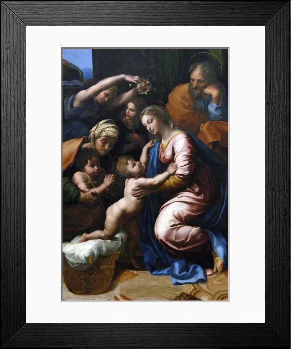 Framed Print : Raphael (1483-1520). Italian painter. Renaissance. The Holy Framed Print : Raphael (1483-1520). Italian painter. Renaissance. The Holy