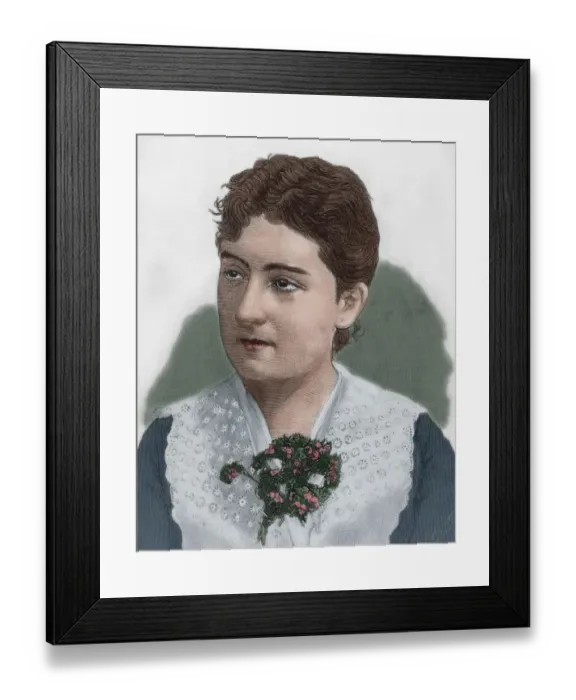 Framed Print : Maria Guerrero (1867-1928). Spanish actress. Portrait. Engra Framed Print : Maria Guerrero (1867-1928). Spanish actress. Portrait. Engra