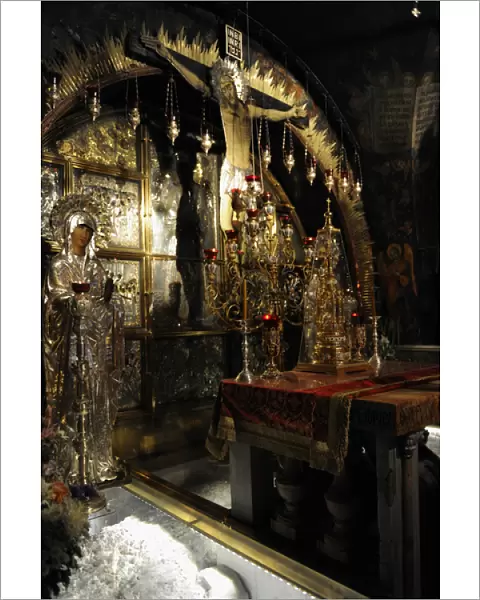 Israel. Jerusalem. Church of the Holy Sepulchre. Golgotha al