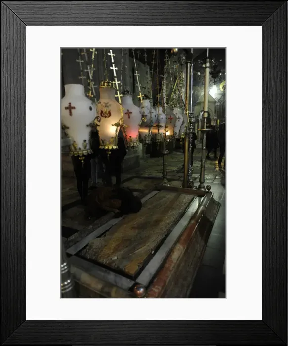 Framed Print : Israel. Jerusalem. Church of the Holy Sepulchre. Stone of Am