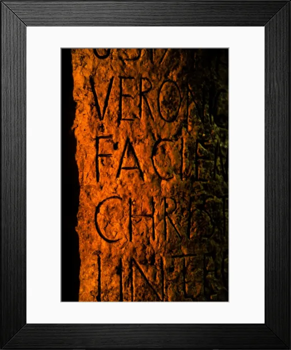 Framed Print : Israel. Jerusalem. Via Dolorosa. Inscription that marks Framed Print : Israel. Jerusalem. Via Dolorosa. Inscription that marks