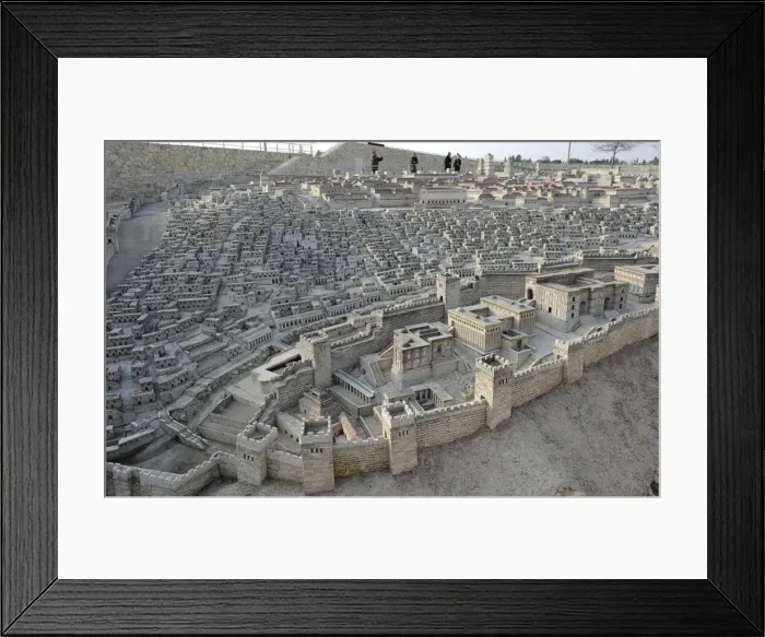 Framed Print : Model of the city of Jerusalem. Israel Framed Print : Model of the city of Jerusalem. Israel