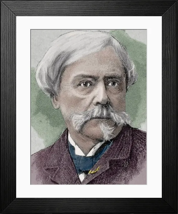 Framed Print : Edmond de Goncourt (1822-1896). French writer, literary cr Framed Print : Edmond de Goncourt (1822-1896). French writer, literary cr