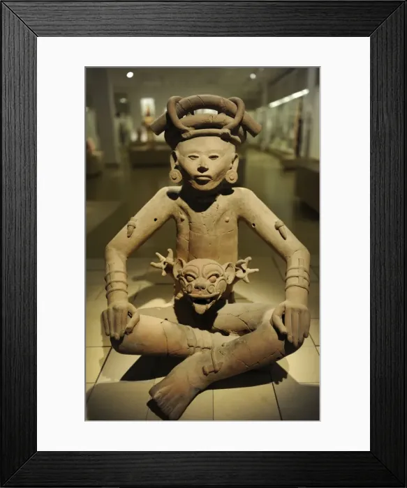 Framed Print : Classical Veracruz culture. Mexico. Incense burner. Man-Jag Framed Print : Classical Veracruz culture. Mexico. Incense burner. Man-Jag