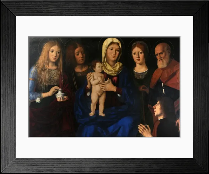 Framed Print : Pasqualino Veneto. The Virgin and child with SS. Mary Magdal Framed Print : Pasqualino Veneto. The Virgin and child with SS. Mary Magdal