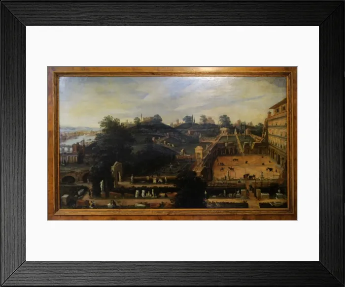 Framed Print : Hendrick Van Cleve (1525-1590 / 1595). The sculpture garden Framed Print : Hendrick Van Cleve (1525-1590 / 1595). The sculpture garden