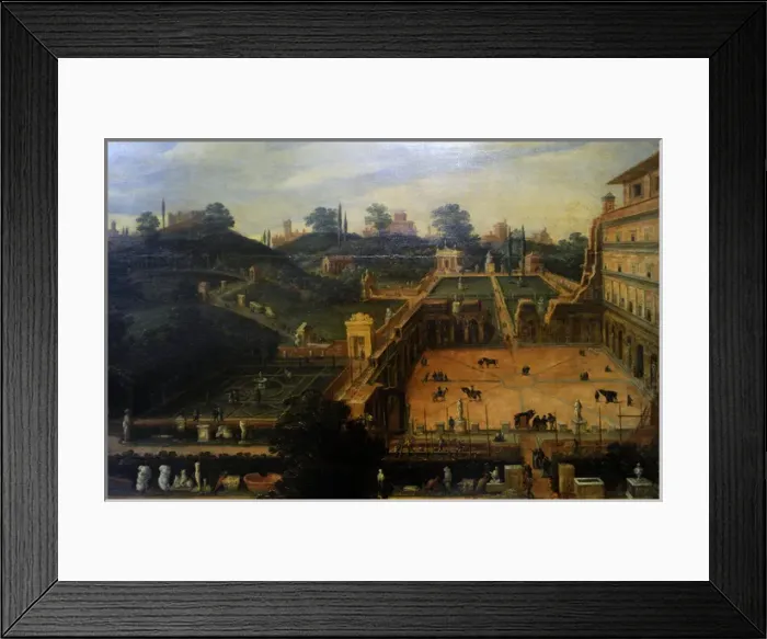 Framed Print : Hendrick Van Cleve (1525-1590 / 1595). The sculpture garden Framed Print : Hendrick Van Cleve (1525-1590 / 1595). The sculpture garden