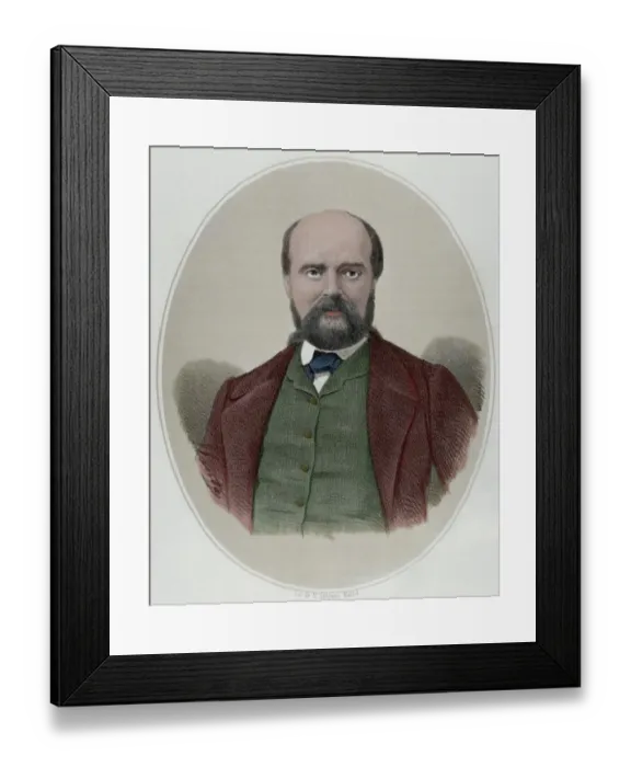 Framed Print : Paul Feval (1816-1887). French novelist and dramatist. Engra Framed Print : Paul Feval (1816-1887). French novelist and dramatist. Engra