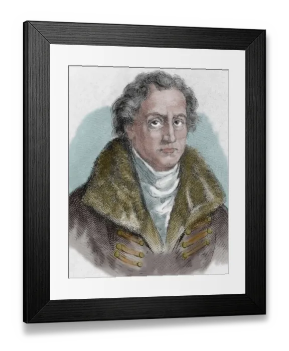 Framed Print : Johann Wolfgang von Goethe (1749-1832). German writer. Engra Framed Print : Johann Wolfgang von Goethe (1749-1832). German writer. Engra