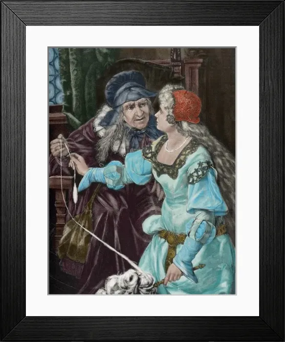 Framed Print : Charles Perrault (1628-1703). French writer. The Beauty Slee Framed Print : Charles Perrault (1628-1703). French writer. The Beauty Slee