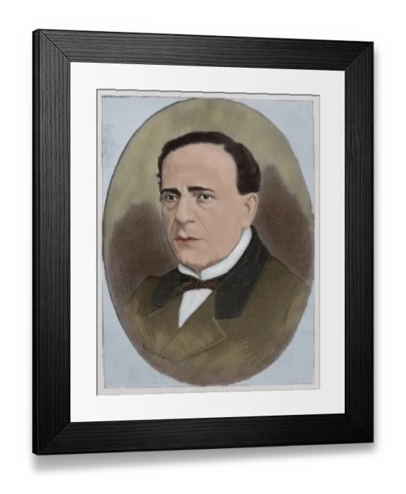 Framed Print : Julian Romea Yanguas (1813-1868). Spanish actor and poet. Co Framed Print : Julian Romea Yanguas (1813-1868). Spanish actor and poet. Co