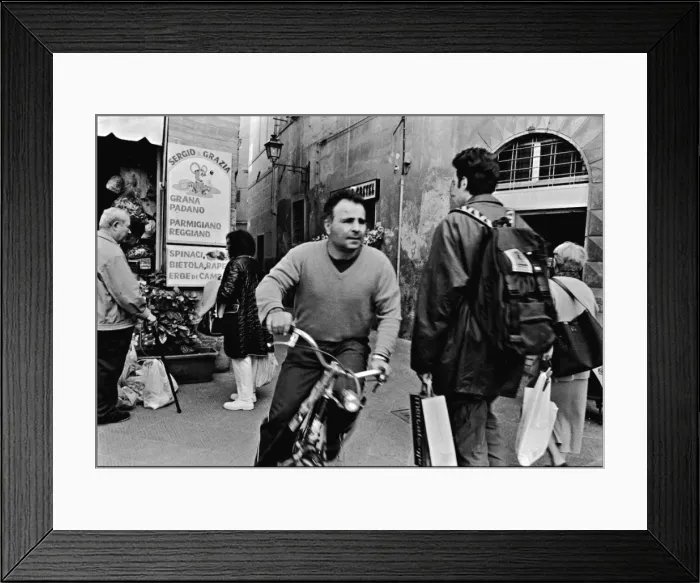 Framed Print : Man on bike, Pisa, Italy Framed Print : Man on bike, Pisa, Italy