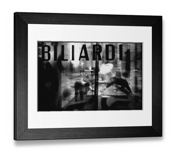 Framed Print : Game of billiards. bar in Viareggio, Italy Framed Print : Game of billiards. bar in Viareggio, Italy