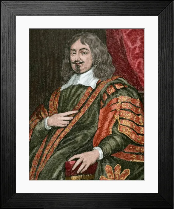 Framed Print : Edward Hyde, 1st Earl of Clarendon (1609-1674). English stat Framed Print : Edward Hyde, 1st Earl of Clarendon (1609-1674). English stat