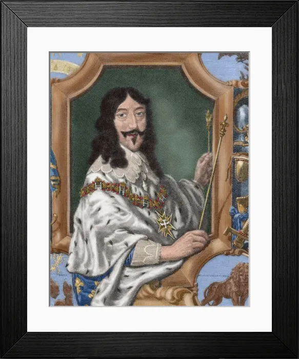 Framed Print : Louis XIII (1601-1643). King of France. Portrait. Engraving Framed Print : Louis XIII (1601-1643). King of France. Portrait. Engraving