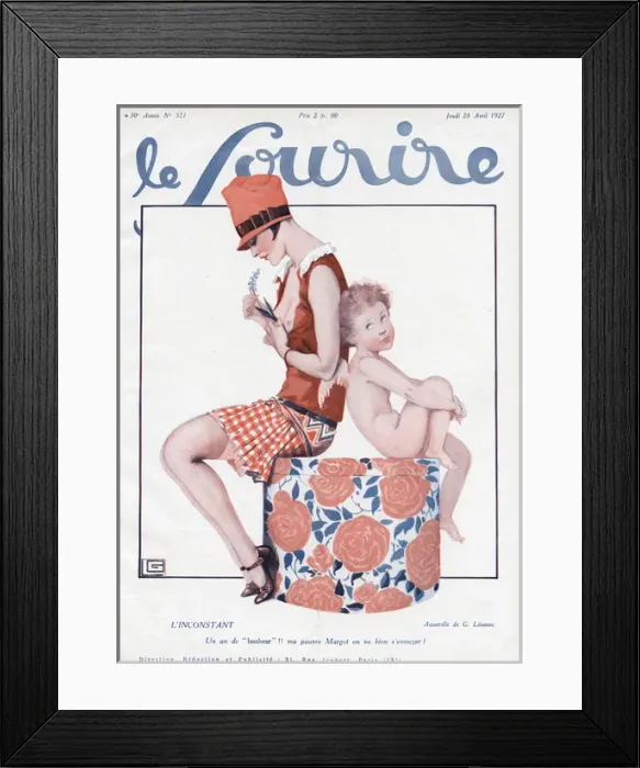 Framed Print : French woman reminiscing Framed Print : French woman reminiscing