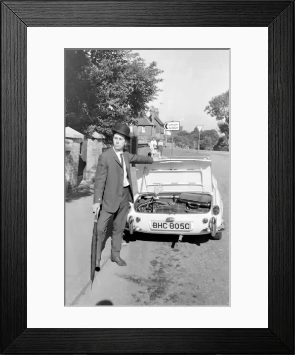 Framed Print : Female contortionist Diana Gaye and car boot Framed Print : Female contortionist Diana Gaye and car boot