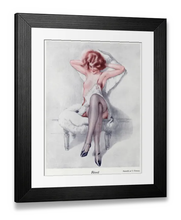 Framed Print : Woman in slip 1927 Framed Print : Woman in slip 1927