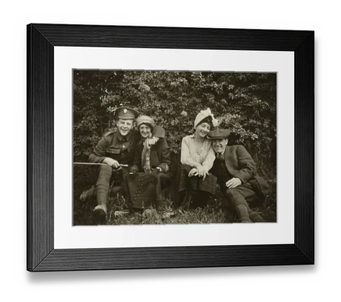 Framed Print : WW1 - Brother, Sister and partners before outbreak of war Framed Print : WW1 - Brother, Sister and partners before outbreak of war