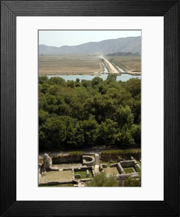 Framed Print : REPUBLIC OF ALBANIA. Butrint. Ruins of the theater area Framed Print : REPUBLIC OF ALBANIA. Butrint. Ruins of the theater area