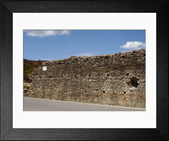 Framed Print : REPUBLIC OF ALBANIA. Stretch of wall between Saranda and Mes Framed Print : REPUBLIC OF ALBANIA. Stretch of wall between Saranda and Mes