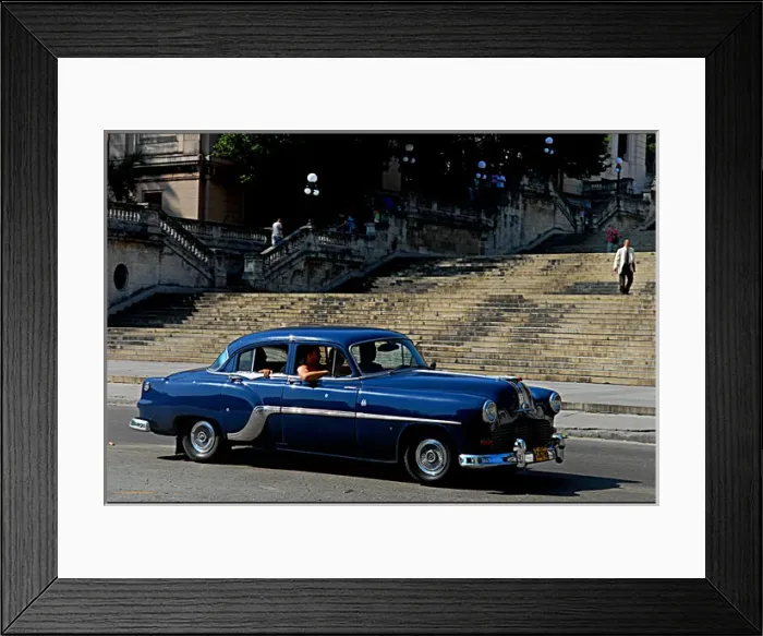 Framed Print : Car ouside, Havana university, Cuba Framed Print : Car ouside, Havana university, Cuba