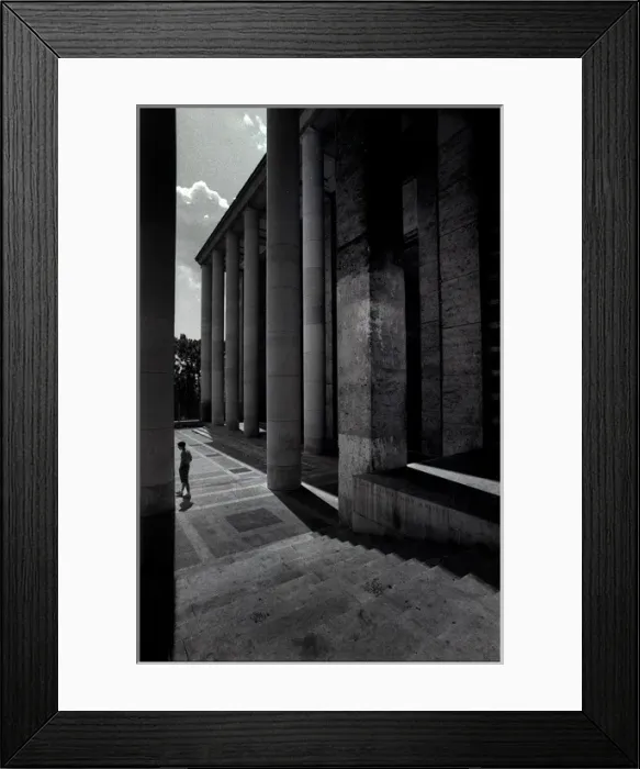 Framed Print : Figure with stone columns Paris, France Framed Print : Figure with stone columns Paris, France