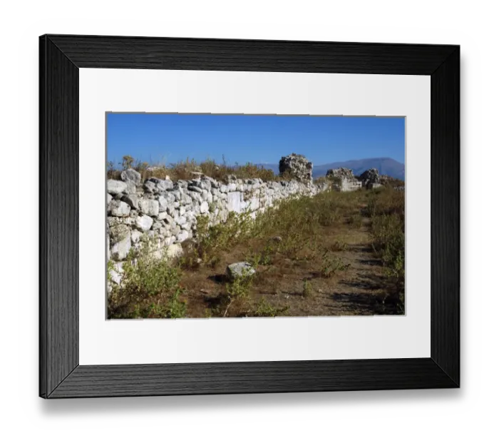 Framed Print : Victorinus wall. Late IV century A. C. Byllis Ruins. Republi Framed Print : Victorinus wall. Late IV century A. C. Byllis Ruins. Republi