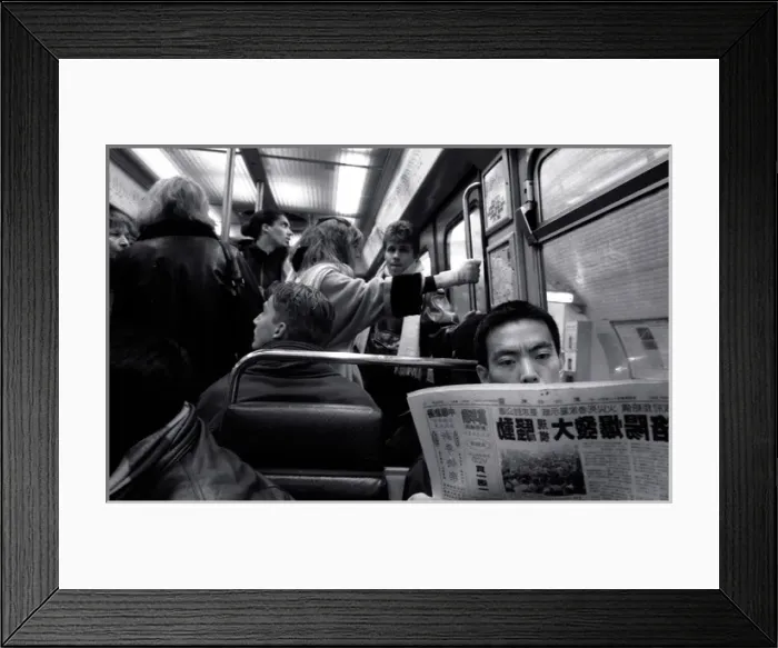 Framed Print : Interior, paris Metro, Francepsd Framed Print : Interior, paris Metro, Francepsd