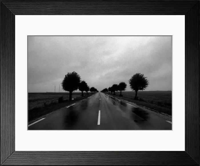 Framed Print : Wet road Northern, France Framed Print : Wet road Northern, France
