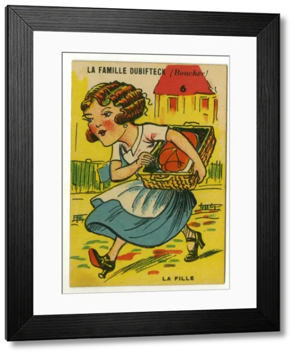 Framed Print : French Happy Families - Butcher Framed Print : French Happy Families - Butcher