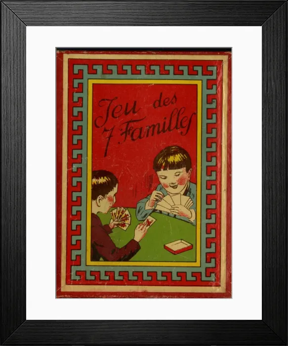 Framed Print : French Happy Families - box lid Framed Print : French Happy Families - box lid