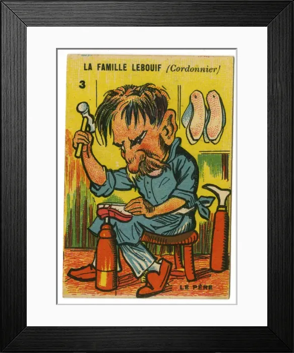 Framed Print : French Happy Families - Cobbler