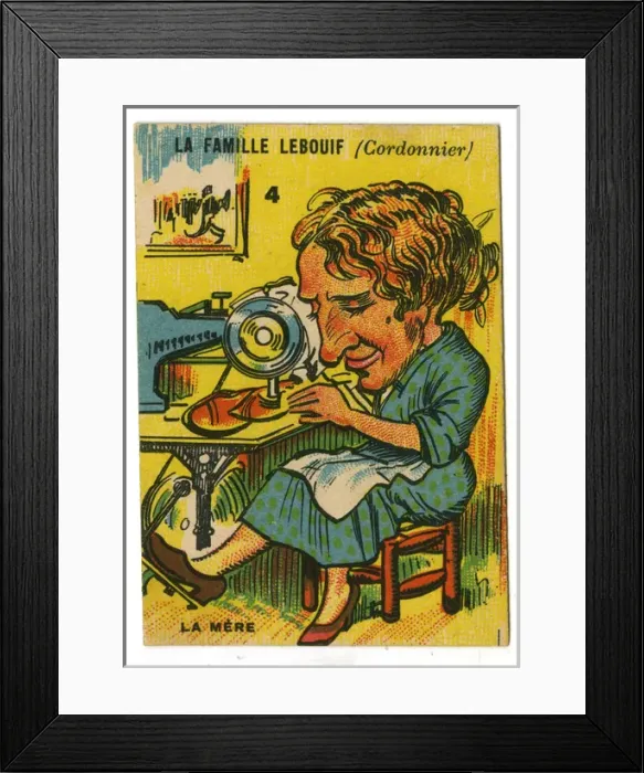 Framed Print : French Happy Families - Cobbler Framed Print : French Happy Families - Cobbler