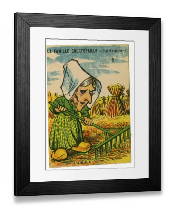 Framed Print : French Happy Families - Farmer Framed Print : French Happy Families - Farmer