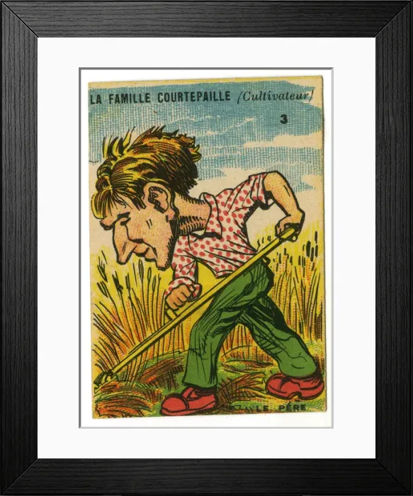 Framed Print : French Happy Families - Farmer Framed Print : French Happy Families - Farmer