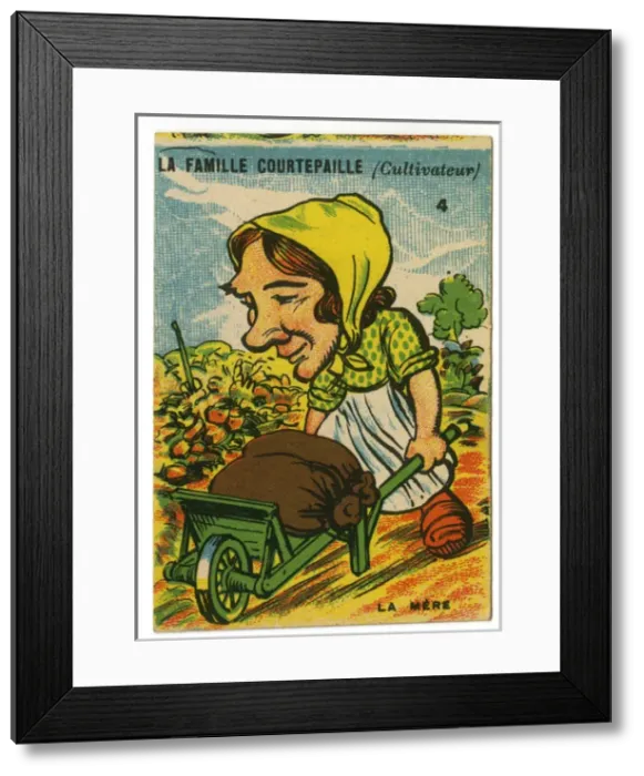 Framed Print : French Happy Families - Farmer Framed Print : French Happy Families - Farmer