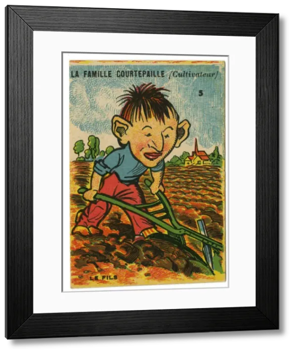 Framed Print : French Happy Families - Farmer