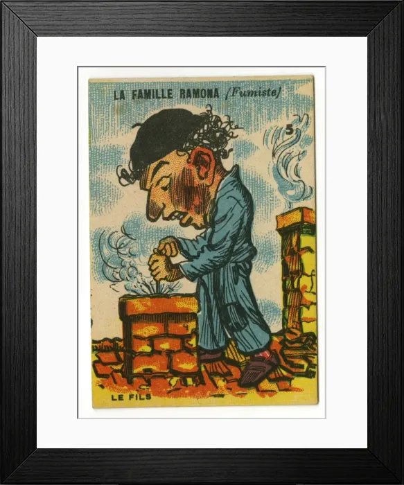 Framed Print : French Happy Families - Chimney Sweep Framed Print : French Happy Families - Chimney Sweep