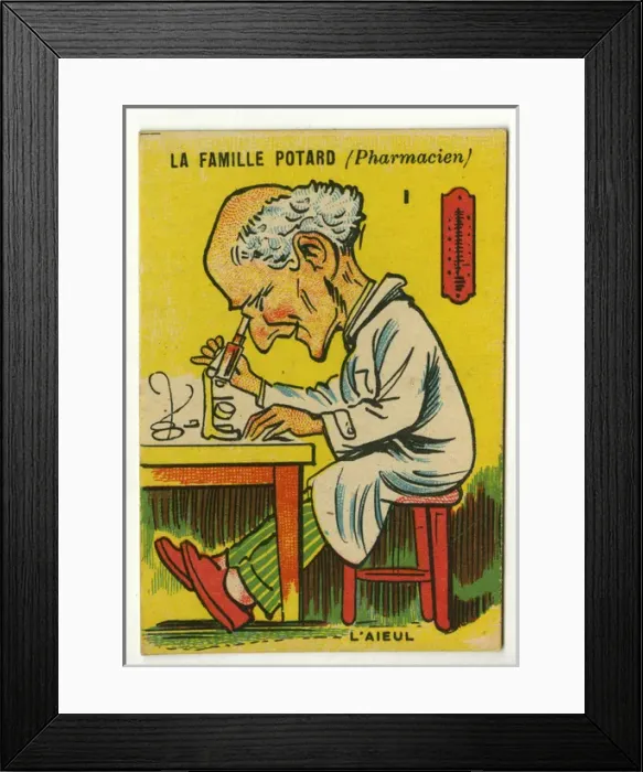 Framed Print : French Happy Families - Pharmacist Framed Print : French Happy Families - Pharmacist