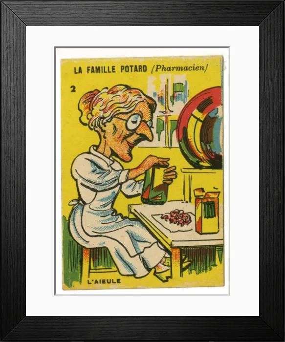 Framed Print : French Happy Families - Pharmacist Framed Print : French Happy Families - Pharmacist