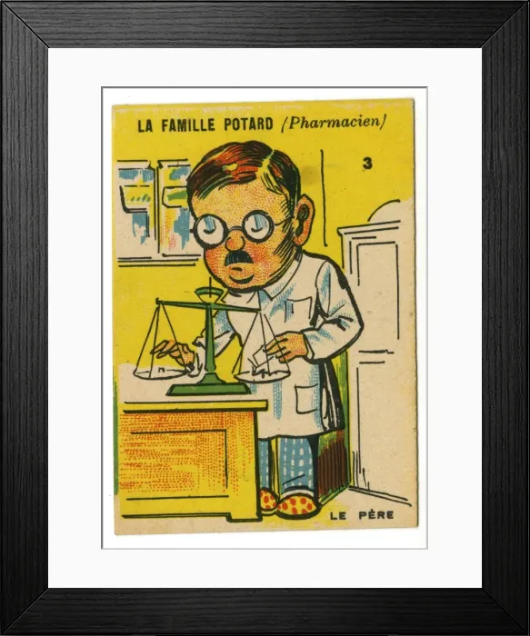Framed Print : French Happy Families - Pharmacist Framed Print : French Happy Families - Pharmacist