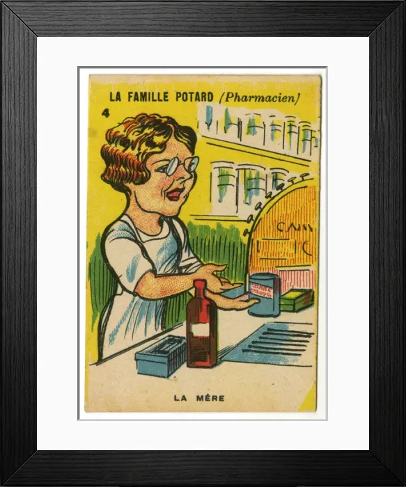 Framed Print : French Happy Families - Pharmacist Framed Print : French Happy Families - Pharmacist