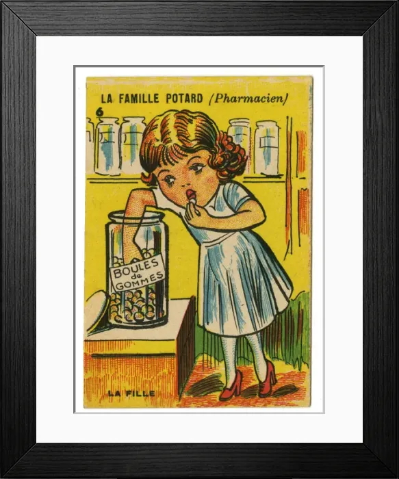 Framed Print : French Happy Families - Pharmacist Framed Print : French Happy Families - Pharmacist